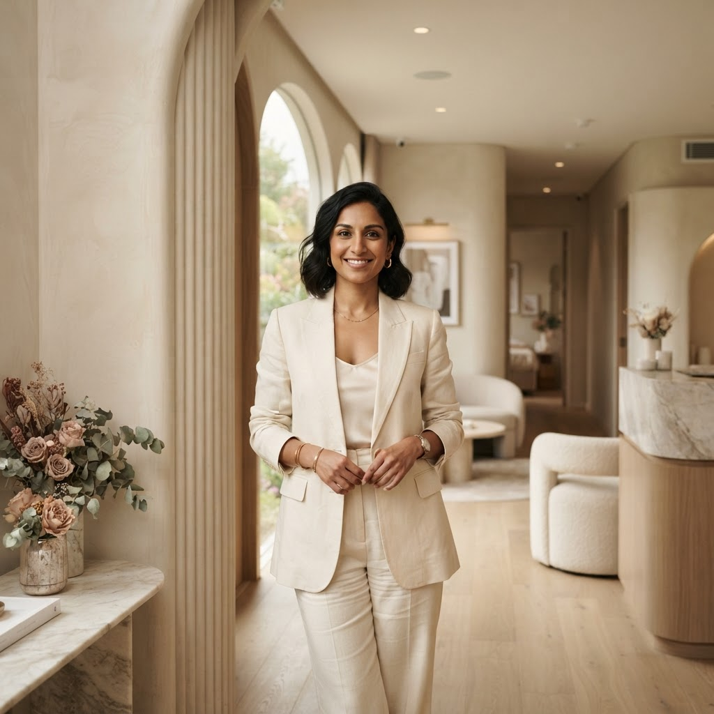 MedSpa founder in a modern aesthetic practice